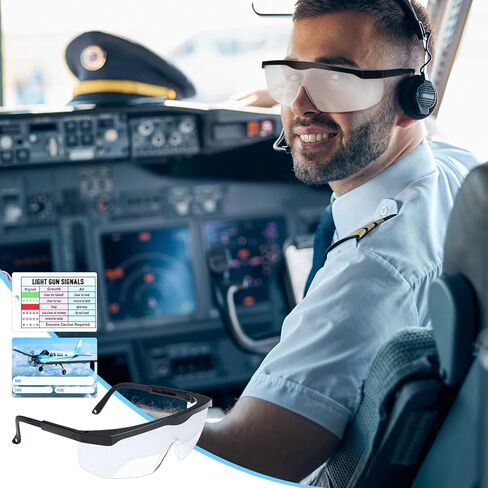 Aviation Flight Training Glasses with Red Light Flashlight Adjustable View Limiting Goggles Device with Box and Tag IFR Glasses Training Aviation for Pilot in Saudi Arabia