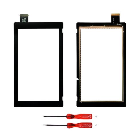 عدسة Lenboes الأمامية الخارجية LCD تعمل باللمس قطعة غيار محول رقمي للوحة زجاجية مع أداة فتح لنينتندو سويتش NS V2 HAC-001-01 2019 (ليس لـ NS V1 HAC-001) in Kuwait