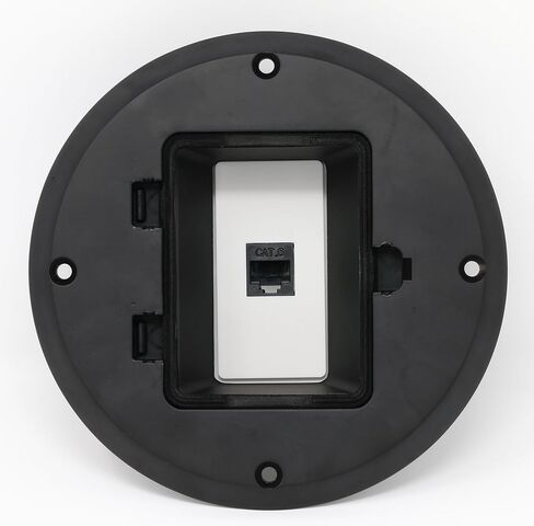 RiteAV 1 Gang 1 Port Cat6 Floor Box - Black in Saudi Arabia