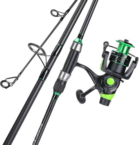 Sougayilang Surf Fishing Rod Combo IM8 Carbon 3 Piece Travel Spinning Rod with 4000 Size Spinning Reel (9'/10'/11'/12') in Saudi Arabia