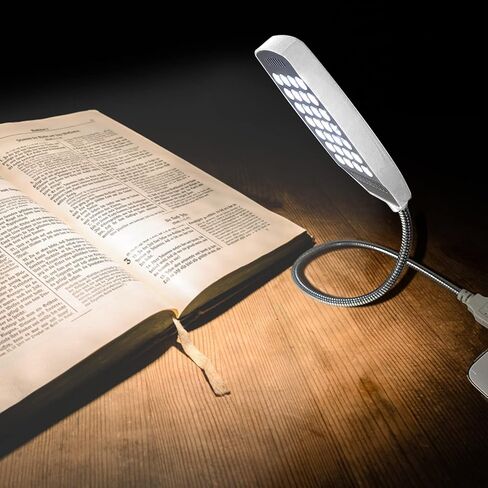 Pilipane LED USB Reading Lamp Light , Laptop Light , Keyboard Light for Computer adjust Gooseneck , 5V Flexible Mini USB 28 LED Portable Reading Light in Saudi Arabia
