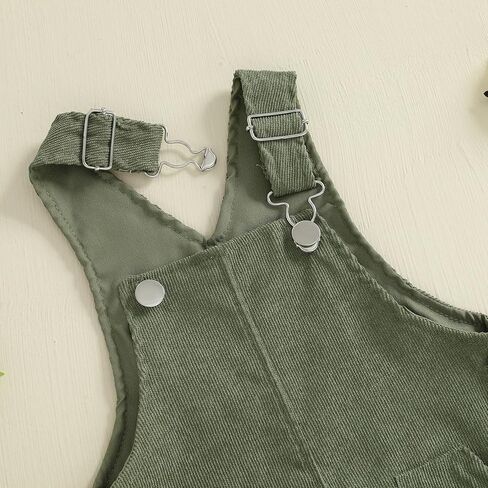 Baby Boys Girl Suspender Jumpsuit Loose Fit Solid Color Trousers with Pockets Toddler Adjustable Buckle Outfit in Kuwait
