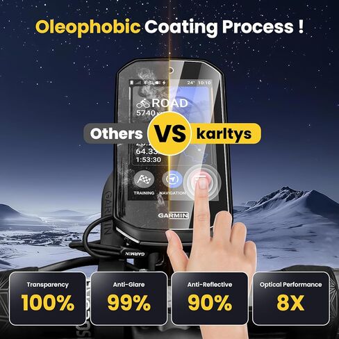 Karltys Upgrade 2PC Screen protector for Garmin Edge 1050 [No Glare & Fingerprint] for Touchscreen Edge 1050 Accessories Navigation Display Tempered Glass in Saudi Arabia