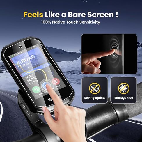Karltys Upgrade 2PC Screen protector for Garmin Edge 1050 [No Glare & Fingerprint] for Touchscreen Edge 1050 Accessories Navigation Display Tempered Glass in Saudi Arabia