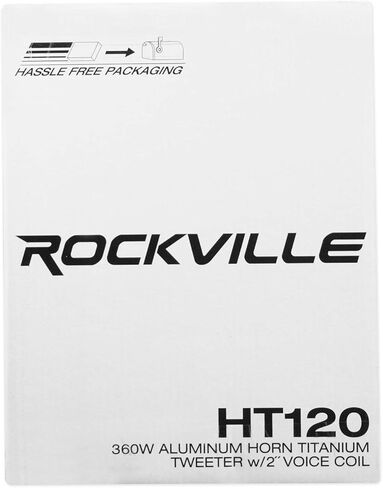 Rockville HT120 360W Compression Driver Tweeter 8 Ohm, Titanium Diaphragm, Aluminum Horn, High Sensitivity, Perfect for Car Audio and PA Systems in Saudi Arabia
