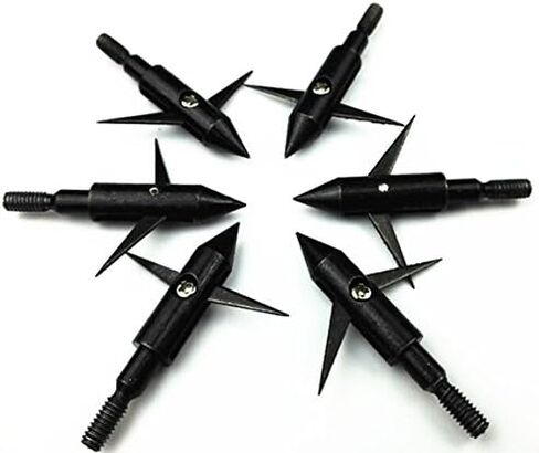 GPP 6PK 150gr Black Hunting 2 Blades Broadheads Arrowhead Bowfishing Arrow Tips in Saudi Arabia