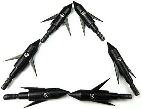 GPP 6PK 150gr Black Hunting 2 Blades Broadheads Arrowhead Bowfishing Arrow Tips in Saudi Arabia
