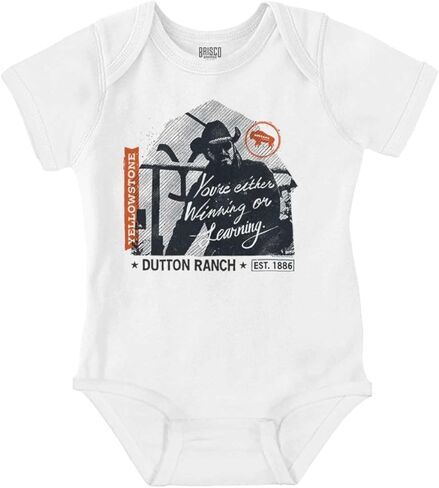 Brisco Brands Yellowstone Cowboy Winning or Losing Baby Romper Boys or Girls in Saudi Arabia