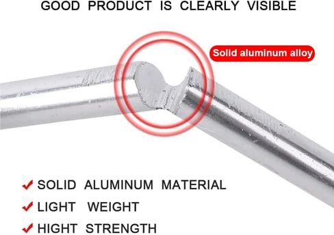 7 Inch 6Pcs Tent Stakes Heavy Duty, Metal Garden Stakes for Gardening Canopies Tent Pegs Yard and Outdoor Decorations, Tent Accessories, Silver in Saudi Arabia