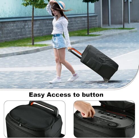 حافظة مكبر صوت TXEsign متوافقة مع JBL PartyBox 520، غطاء حمل مكبر صوت محمول مع جيوب بسحاب حقيبة تخزين لـ JBL PartyBox 520 in Saudi Arabia