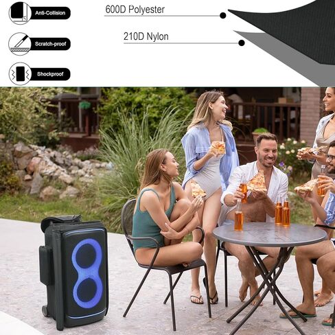 حافظة مكبر صوت TXEsign متوافقة مع JBL PartyBox 520، غطاء حمل مكبر صوت محمول مع جيوب بسحاب حقيبة تخزين لـ JBL PartyBox 520 in Saudi Arabia