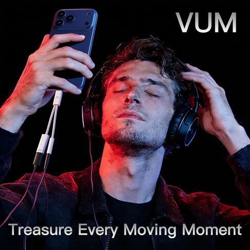 VUM 32 بت/384 كيلو هرتز Hi-Fi DAC & PD 60W شاحن USB-C إلى 3.5 ملم محول صوت مقبس سماعة الرأس، كابل Aux Audio Dongle مع شحن سريع من النوع C، موزع سماعة رأس 2 في 1 in Kuwait