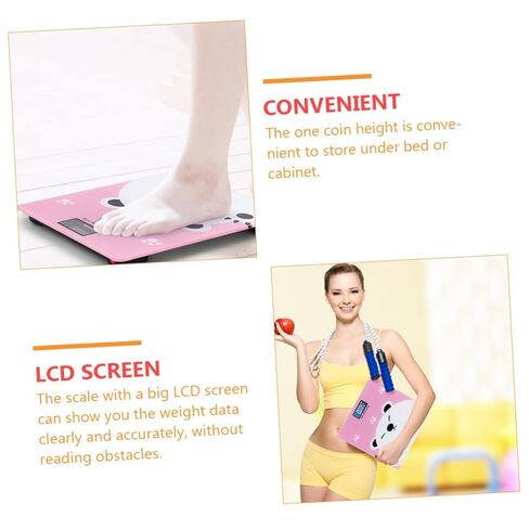 Toyvian Electronic and Adult Weight Scale with High Precision Digital Display Temperature Measurement Capacity Safe Durable Material Multi Function for Boy Girl Adults and Pets in Saudi Arabia