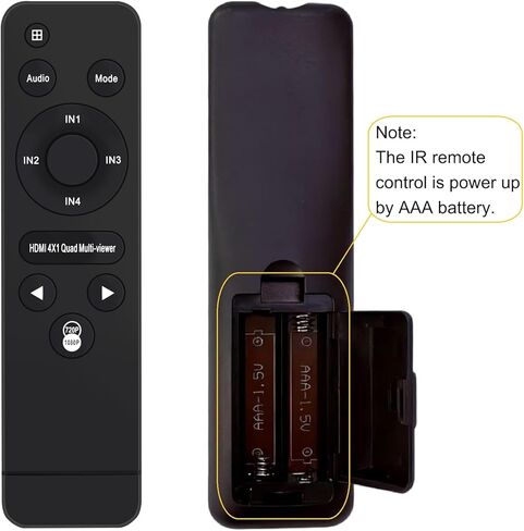 محول HDMI متعدد المشاهد 4x1 من ACHAVE، مقسم شاشة رباعي 4K@30 هرتز مع 10 أوضاع عرض، تحويل سلس، جهاز تحكم عن بعد بالأشعة تحت الحمراء، متوافق مع الكمبيوتر المحمول، Xbox، صندوق التلفزيون in Kuwait