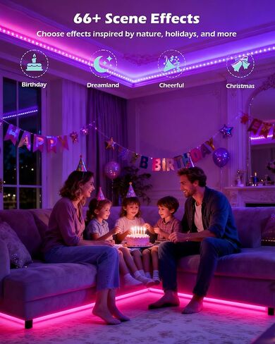 شريط إضاءة RGB COB LED، شريط إضاءة LED COB بطول 16.4 قدم مع جهاز تحكم عن بعد، تطبيق ذكي عاكس للضوء، مزامنة الموسيقى المتغيرة اللون، أضواء LED داخلية ذكية RGB لغرفة النوم، ديكور المنزل، الحفلات in Saudi Arabia