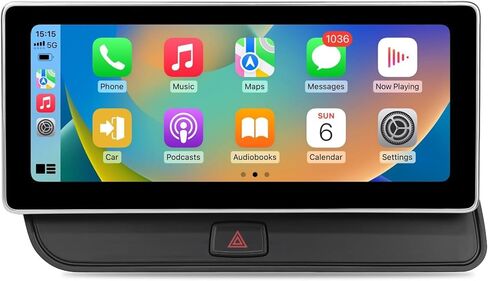 شاشة لمس لاسلكية Carplay Android مقاس 10.25 بوصة لسيارة Audi Q5 2009-2016 مع ملحقات سيارة الوسائط المتعددة 2 Din دعم ستيريو تلقائي لكاميرا المصنع ونسخ تشغيل فيديو USB in Kuwait
