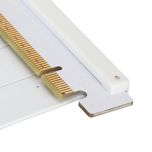 PUSOKEI PCIE 4.0 x16 كابل تمديد موسع، كابل تمديد بطاقة رسومات GPU مزدوج الجوانب عكسي 180 درجة لمنافذ PCI E لـ RX 7900 7800 7700 7600 7500، إلخ (أبيض) in Kuwait