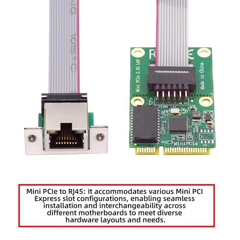 NFHK 2500Mbps 2.5Gbps to Mini PCI-E PCI Express GBE Gigabit 1000Mbps Ethernet Network LAN Cable Adapter for Desktop Motherboard in Saudi Arabia