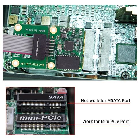 NFHK 2500Mbps 2.5Gbps to Mini PCI-E PCI Express GBE Gigabit 1000Mbps Ethernet Network LAN Cable Adapter for Desktop Motherboard in Saudi Arabia