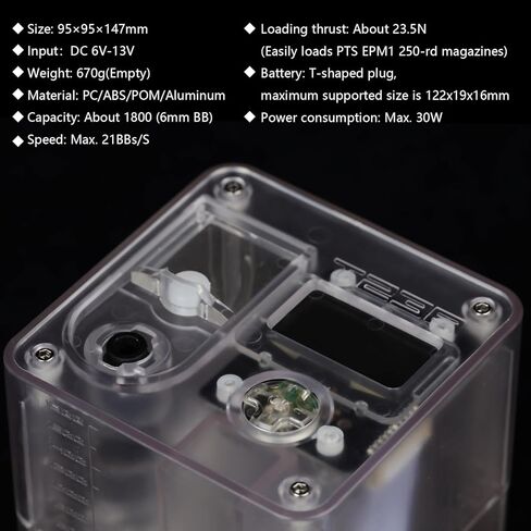 Smart Auto Loader PRO Edition – Airsoft Magazines Electric BB Speed Loader PRO Edition, 21BB/s High-Speed, OLED Display, 1800rd Capacity, Anti-Stall Protection with 4 Adapters in Kuwait