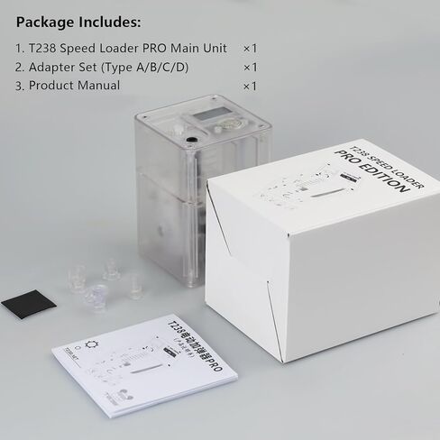 Smart Auto Loader PRO Edition – Airsoft Magazines Electric BB Speed Loader PRO Edition, 21BB/s High-Speed, OLED Display, 1800rd Capacity, Anti-Stall Protection with 4 Adapters in Kuwait