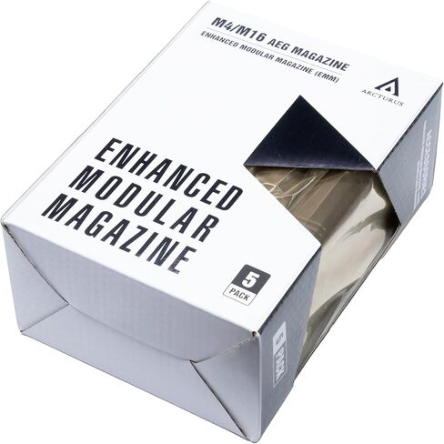 ARCTURUS TACTICAL Airsoft M4 M16 Series بوليمر 200 نافذة شفافة مستديرة عالية السرعة متوسطة الغطاء Airsoft مجلة تان - حزمة من خمسة in Kuwait