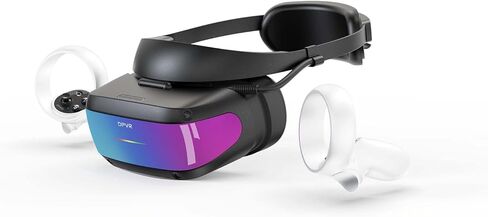 سماعة الواقع الافتراضي DPVR E4 - سماعة الواقع الافتراضي PCVR لألعاب الكمبيوتر مع وحدة تحكم، متوافقة مع SteamVR in Kuwait