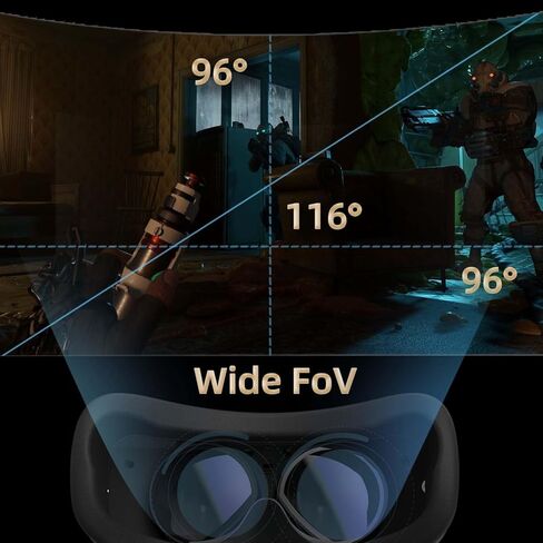 سماعة الواقع الافتراضي DPVR E4 - سماعة الواقع الافتراضي PCVR لألعاب الكمبيوتر مع وحدة تحكم، متوافقة مع SteamVR in Kuwait