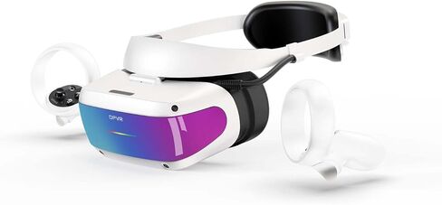 سماعة الواقع الافتراضي DPVR E4 - سماعة الواقع الافتراضي PCVR لألعاب الكمبيوتر مع وحدة تحكم، متوافقة مع SteamVR in Kuwait