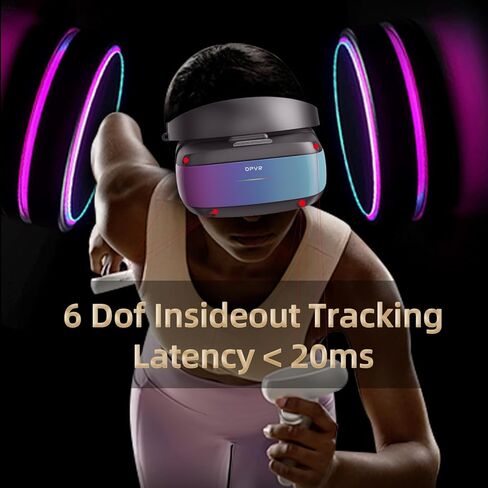 سماعة الواقع الافتراضي DPVR E4 - سماعة الواقع الافتراضي PCVR لألعاب الكمبيوتر مع وحدة تحكم، متوافقة مع SteamVR in Kuwait
