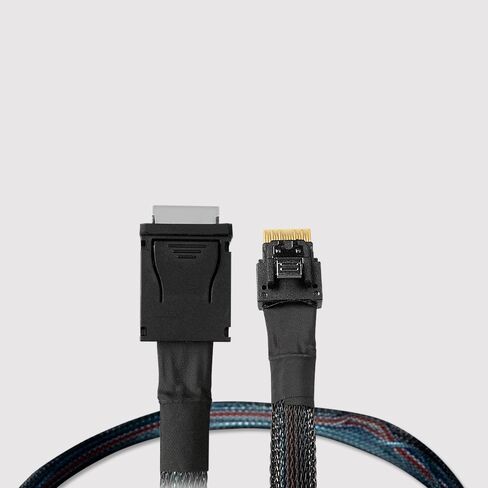 ICY DOCK MB402L-B Data Cable - SlimSAS 4i SFF-8654 to OCuLink 4i SFF-8611 Cable – 0.5M in Saudi Arabia