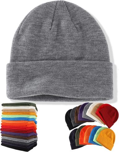 Home Prefer Mens Beanies Cuffed Knitted Winter Hat Watch Skull Cap Warm Beanie Hat for Men Women Unisex Gifts in Saudi Arabia