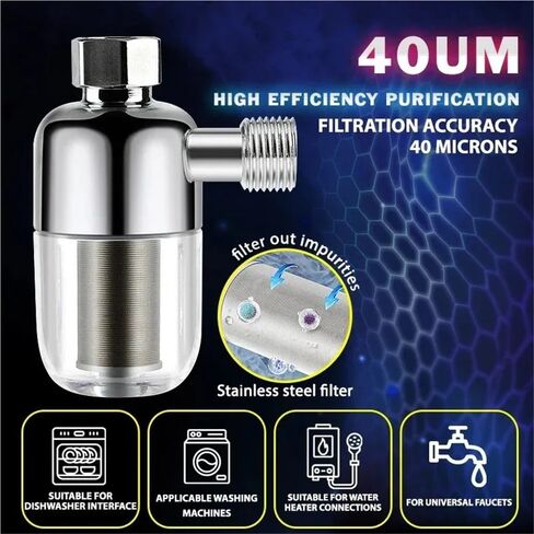 316 Stainless Steel Universal Household Tap Inlet Front Filter Anti-Scale for Clean Drinking Water, Shower, Washing Machine in Saudi Arabia