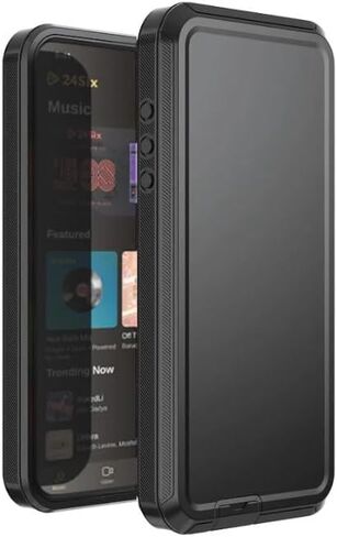 حافظة 24Six FamilyPlayer2 MP3 مع طبقات صلبة من مادة TPU ممتصة للصدمات وقبضة مزخرفة (أسود) in Kuwait