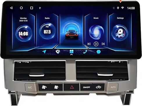 Rolax 12.3 بوصة Android 15 Carplay متوافق مع Lexus RX300 RX330 RX350 RX400h 2004-2007 راديو السيارة الوسائط المتعددة ستيريو GPS الملاحة بلوتوث واي فاي كاميرا لاسلكية SWC in Kuwait