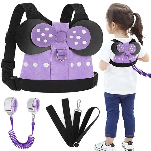 Accmor Toddler Harness Leash ، Kide Kids Leash + Lost Lost Wrist Link ، Baby Baby Leash Child Walkness Harness Harness Strap Mini Belt Protector for Boys to Outdoor Travel (Blue) in Kuwait