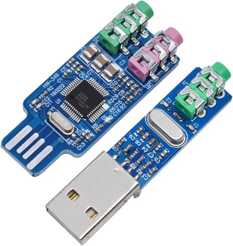 USB Sound Card 5pcs 5V Mini PCM2704 CM108 USB Sound Card Power DAC Decoder Board Module for Pi 16 Bits for Desktop Computers(PCM2704) in Saudi Arabia
