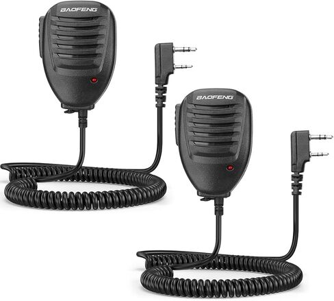 مكبر صوت راديو BAOFENG Ham متوافق مع BAOFENG UV-5R MINI DM32 UV-32 BF-F8HP PRO AR-5RM GM21 UV-5RH PRO GPS أجهزة اتصال لاسلكية للكتف ملحقات محمولة 2 دبوس، 2 حزمة in Kuwait