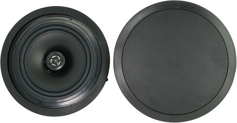حزمة Rockville RCS180-6: مضخم صوت تجاري 6 مناطق 184 وات RMS 70 فولت مع بلوتوث، (5) أزواج CC80T أسود 8 بوصات 70 فولت مكبرات صوت في السقف 50 وات، لبار المطاعم، 6 عناصر in Saudi Arabia