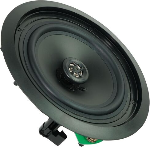 Rockville CC80T Bundle: (8) 8 in 70V Black Commercial Ceiling Speakers, RCS180-6 180-Watt 6-Zone Bluetooth Commercial Amplifier for Restaurant and Bar Audio, 9 Items in Saudi Arabia
