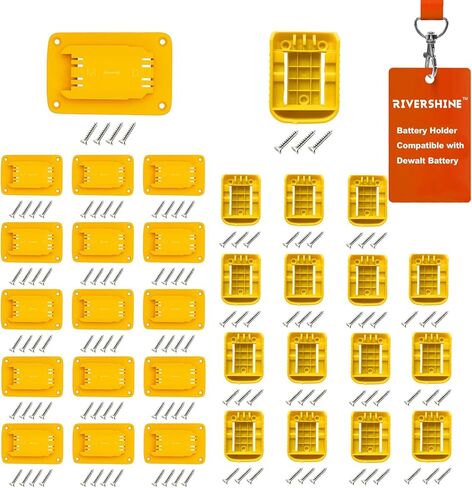 Rivershine 16 عبوة من حوامل البطاريات و16 عبوة من حوامل الأدوات لأداة حفر بطارية ديوالت 20 فولت (32 عبوة) in Kuwait