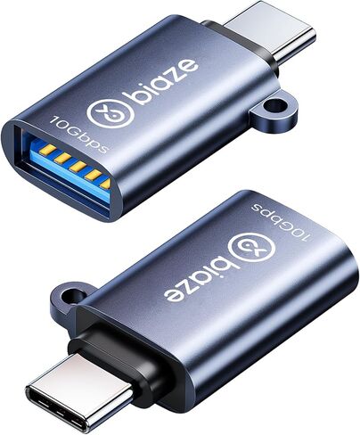 USB C to USB Adapter 2 Pack, USB-C OTG Connector 10Gbps, Type-C Male to USB 3.2 Female Converter for Flash Drive, Keyboard, Mouse, Smartphone, Tablet, Car Charger in Saudi Arabia