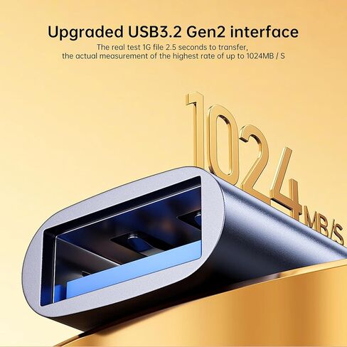 USB C to USB Adapter 2 Pack, USB-C OTG Connector 10Gbps, Type-C Male to USB 3.2 Female Converter for Flash Drive, Keyboard, Mouse, Smartphone, Tablet, Car Charger in Saudi Arabia