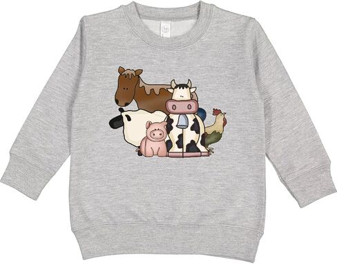 inktastic Cute Horse, Sheep, Cow, Pig, and Rooster Farm Toddler Sweatshirt in Saudi Arabia