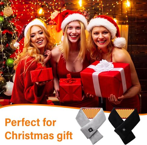 2 Pack Heated Scarf Rechargeable Neck Warmer 3 Temp Setting for Mom Dad Christmas Winter Gift No Battery Bank in Saudi Arabia