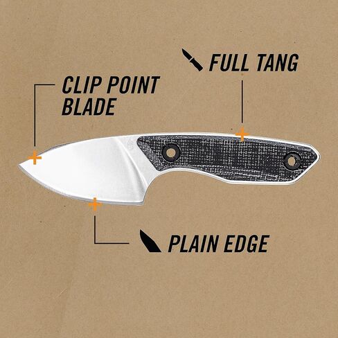 Gerber Gear Stowe Pocket Knife and Sheath - 2.5" Fixed Blade - EDC Gear and Equipment - Micarta in Saudi Arabia