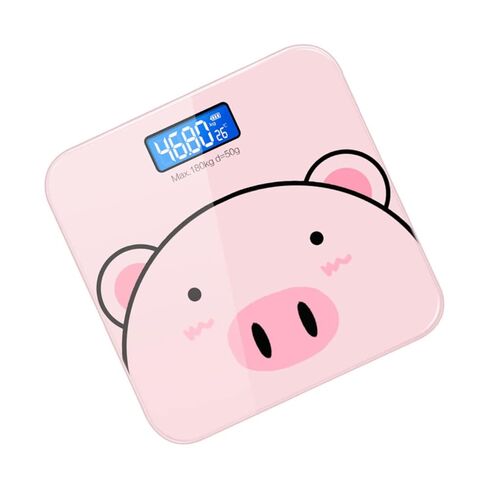 1Pc Cartoon Digital Body Weight Scale USB Rechargeable Scale with Tempered Cute Design Automatic Shut Down for Easy Use for Weight Management in Kuwait