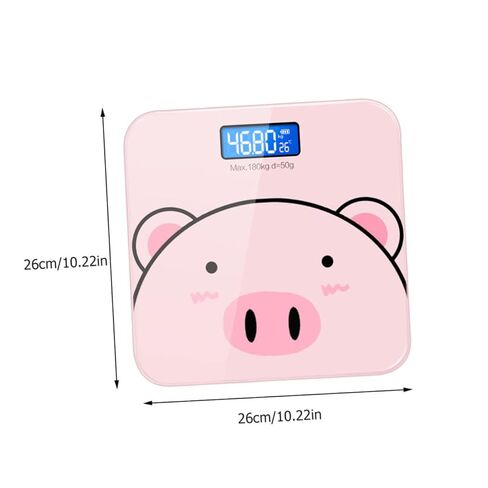 1Pc Cartoon Digital Body Weight Scale USB Rechargeable Scale with Tempered Cute Design Automatic Shut Down for Easy Use for Weight Management in Kuwait