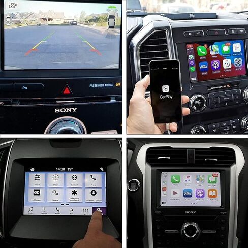 SYNC 2 to SYNC 3 Upgrade Kit with Latest OEM Sync4 1080p HD 8'' Touchscreen Anti Sunlight Compatible Ford F150 F250 Edge/Explorer/Mustang,APIM Module,GPS Navigation,Come with Latest Version Map in Saudi Arabia