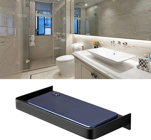 Bathroom Phone Shelf, Floating Bathroom Cell Phone Holder Shelf, Stainless Steel Toilet Phone Holders with Screw Kit, 7.3x3.5in Toilet Phones Shelves for Glasses, Cups in Saudi Arabia